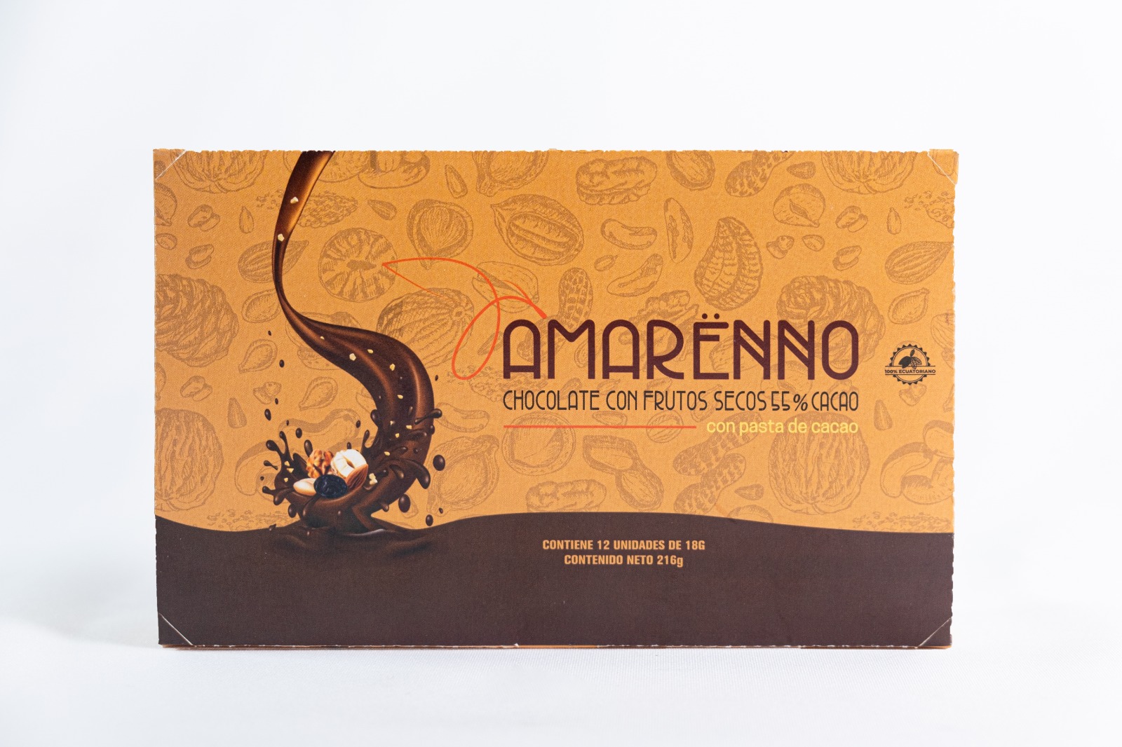 Amarenno Chocolate con frutos secos 55% CACAO