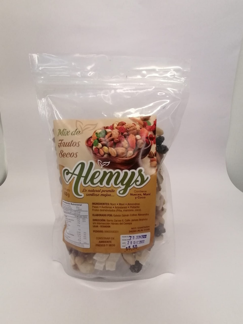 Mix de Frutos Secos Alemys 400 gr