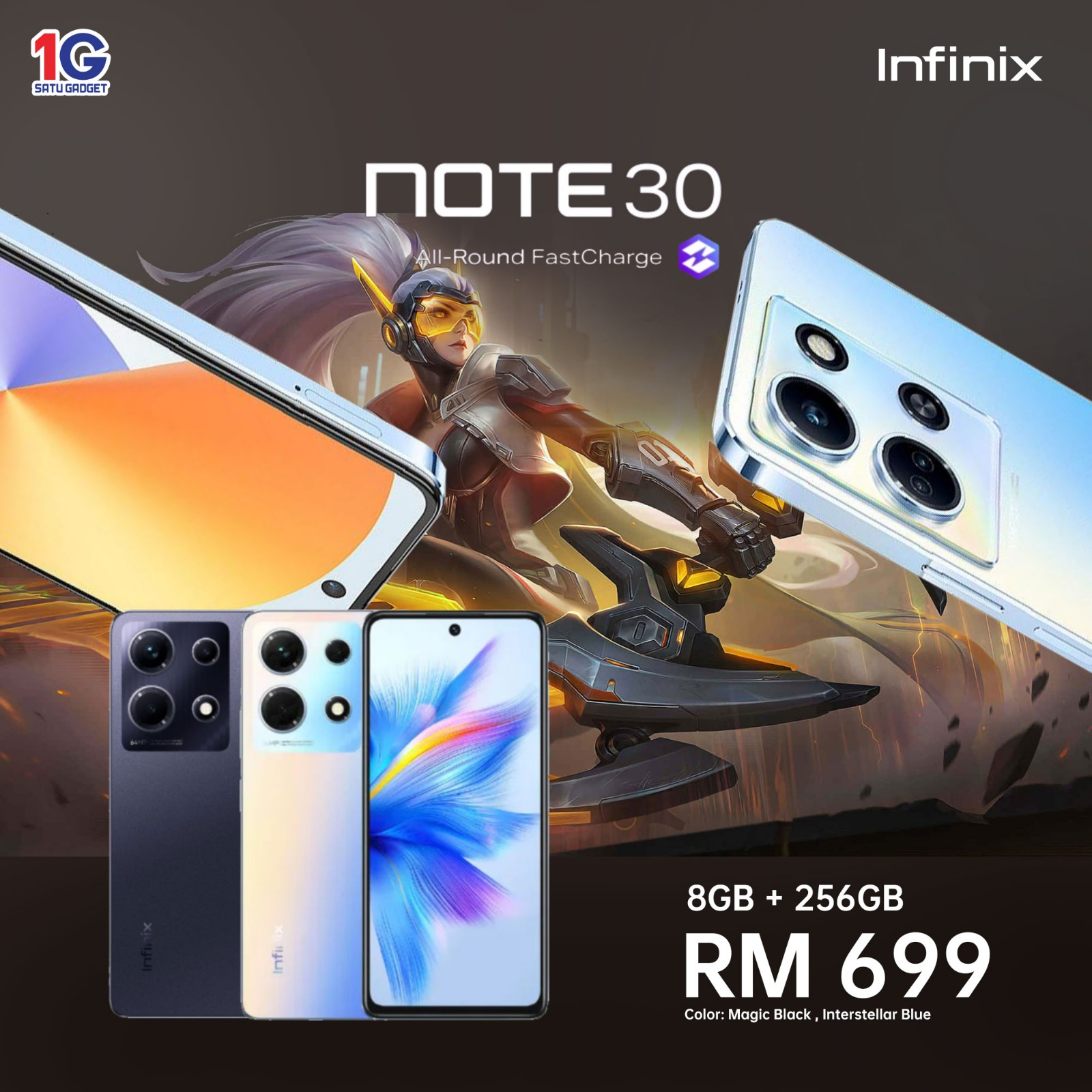 INFINIX NOTE 30 PRO 256GB 8GB MAGIC BLACK