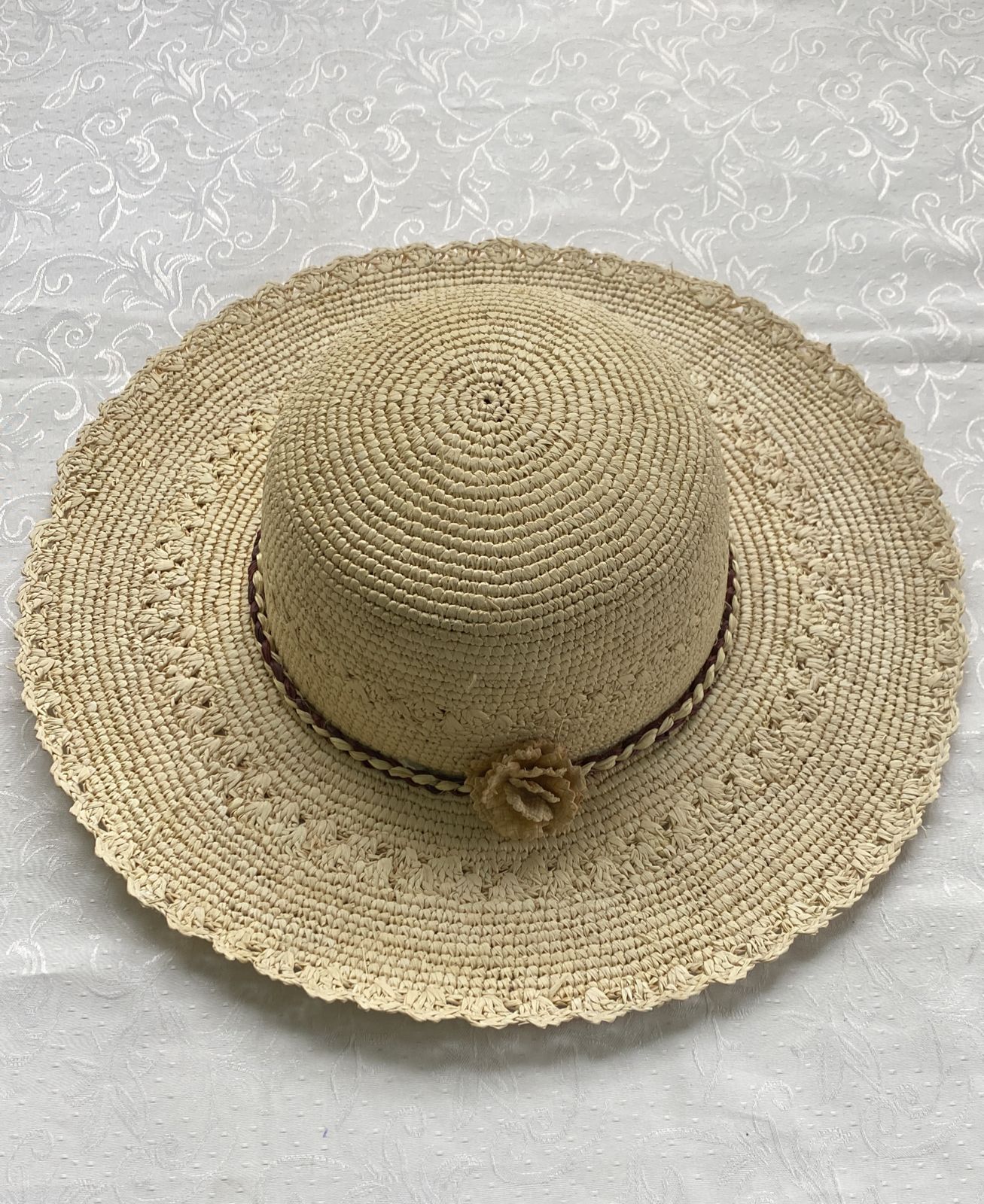 Sombrero de Paja Toquilla  Tejido a Mano con crochet